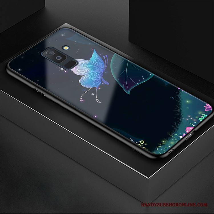 Samsung Galaxy A6+ Skal Ungdom Glas Blå All Inclusive Trend Varumärke Enkel Skydd