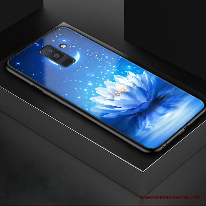 Samsung Galaxy A6+ Skal Ungdom Glas Blå All Inclusive Trend Varumärke Enkel Skydd