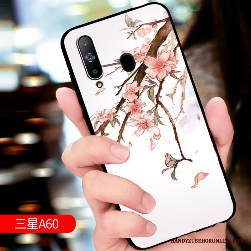 Samsung Galaxy A60 Lättnad Skydd Mjuk Gul Silikon Fallskydd Skal Telefon