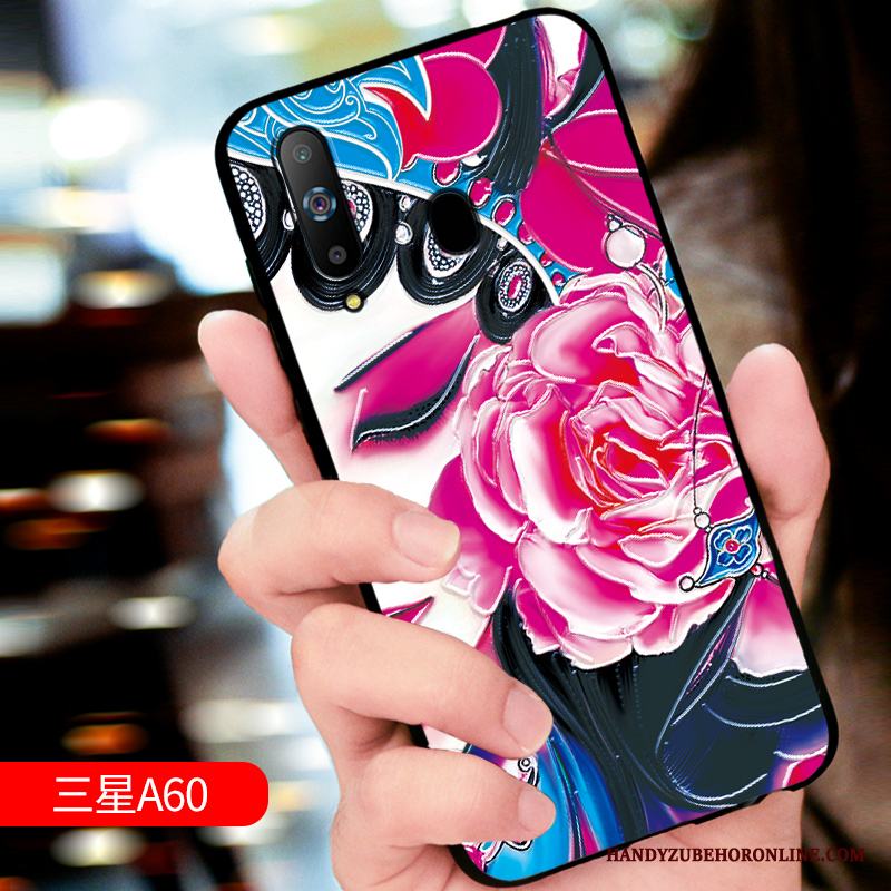 Samsung Galaxy A60 Lättnad Skydd Mjuk Gul Silikon Fallskydd Skal Telefon