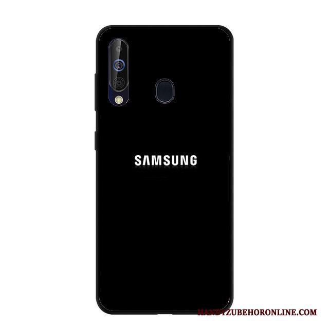 Samsung Galaxy A60 Skal Skydd Svart Nubuck Fodral Stjärna Rosa Mjuk