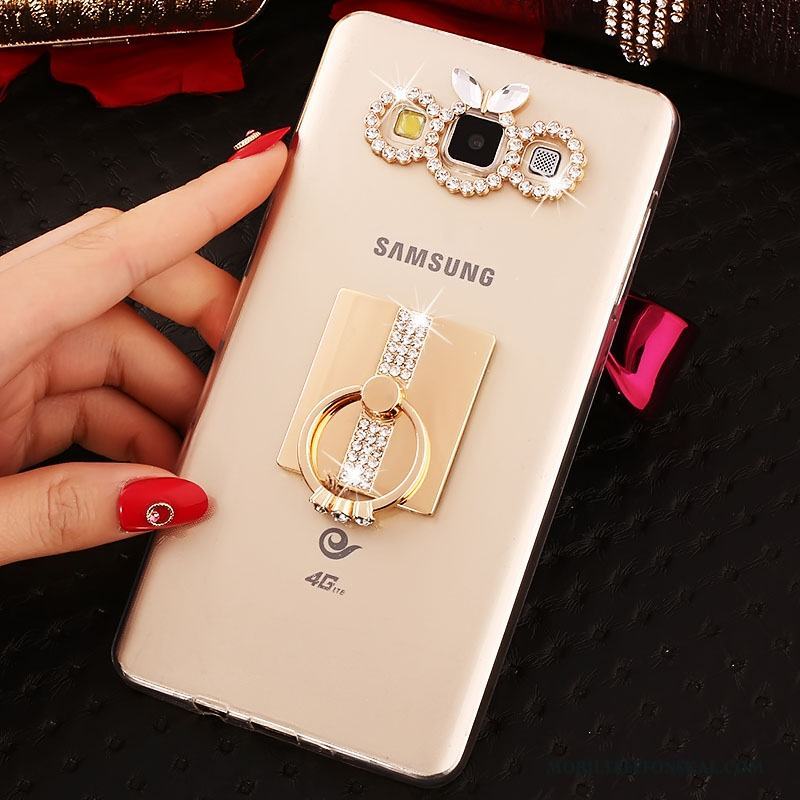 Samsung Galaxy A7 2015 Fodral Guld Mjuk Fallskydd Skal Ny Stjärna