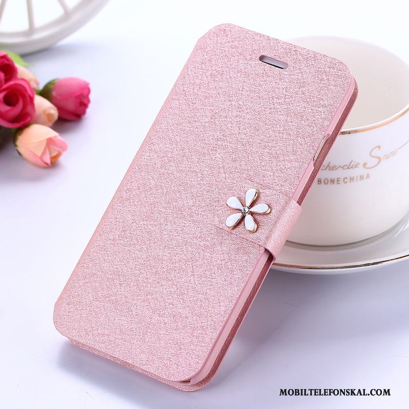 Samsung Galaxy A7 2015 Rosa Guld Skydd Skal Telefon Mobil Telefon Läderfodral Stjärna