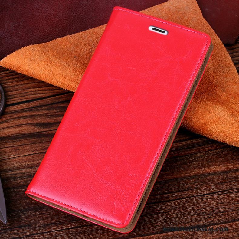 Samsung Galaxy A7 2015 Röd Skydd Stjärna Mobil Telefon Fodral Läderfodral Skal