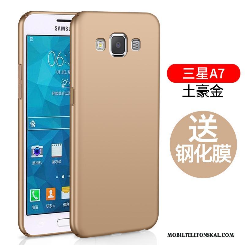Samsung Galaxy A7 2015 Skal Enkel Silikonskal Skydd All Inclusive Blå Nubuck Stjärna