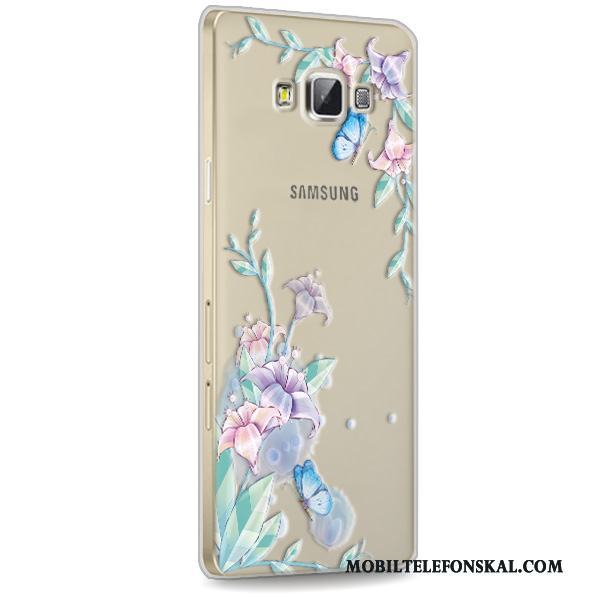 Samsung Galaxy A7 2015 Skal Telefon Silikon Skydd Mobil Telefon Stjärna Transparent Fodral