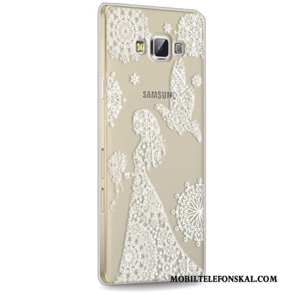 Samsung Galaxy A7 2015 Skal Telefon Silikon Skydd Mobil Telefon Stjärna Transparent Fodral