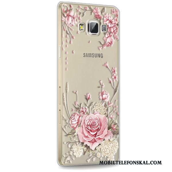 Samsung Galaxy A7 2015 Skal Telefon Silikon Skydd Mobil Telefon Stjärna Transparent Fodral