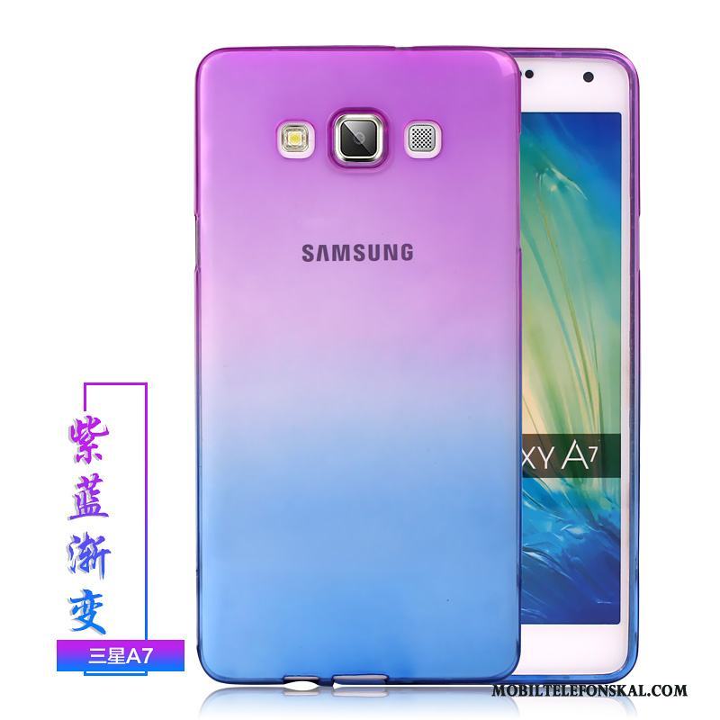 Samsung Galaxy A7 2015 Stjärna Färg Fodral Mjuk Transparent Silikon Skal
