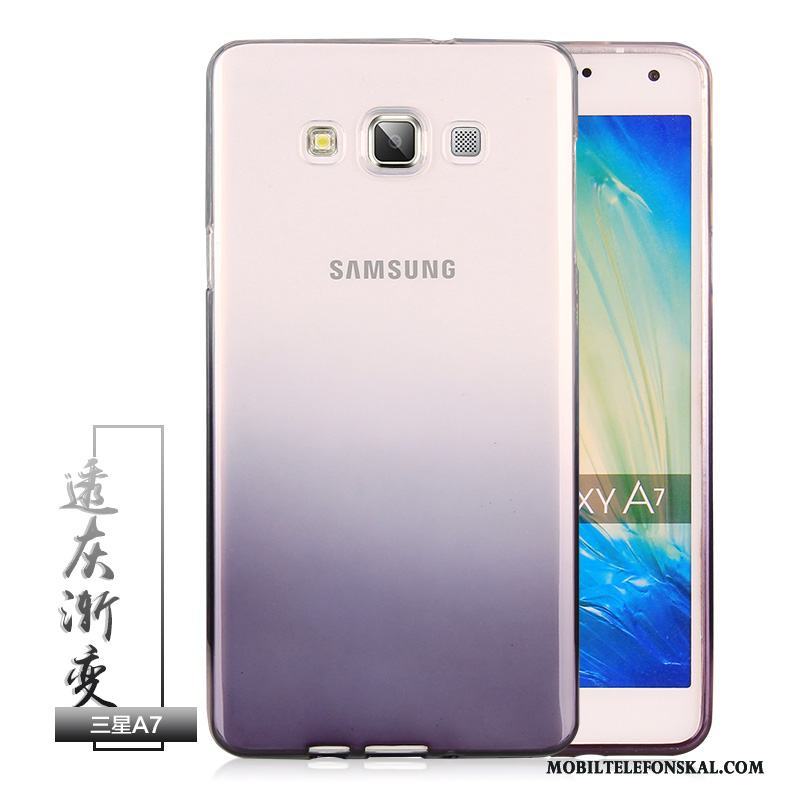Samsung Galaxy A7 2015 Stjärna Färg Fodral Mjuk Transparent Silikon Skal