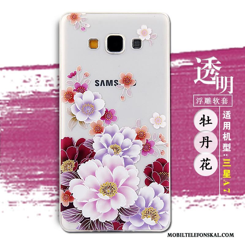 Samsung Galaxy A7 2015 Stjärna Tecknat Skal Telefon Skydd Lättnad Grön
