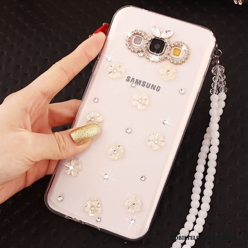 Samsung Galaxy A7 2015 Strass Fallskydd Hängsmycken Skal Telefon Stjärna Fodral Silikon