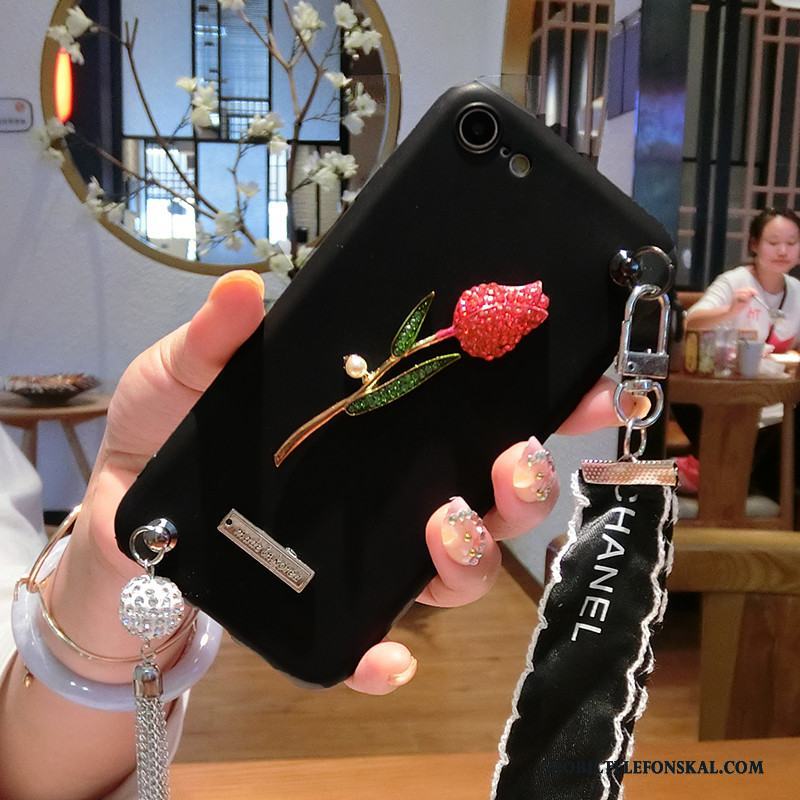 Samsung Galaxy A7 2015 Svart Silikon Lyxiga Trend Varumärke Kreativa Rose Skal Telefon