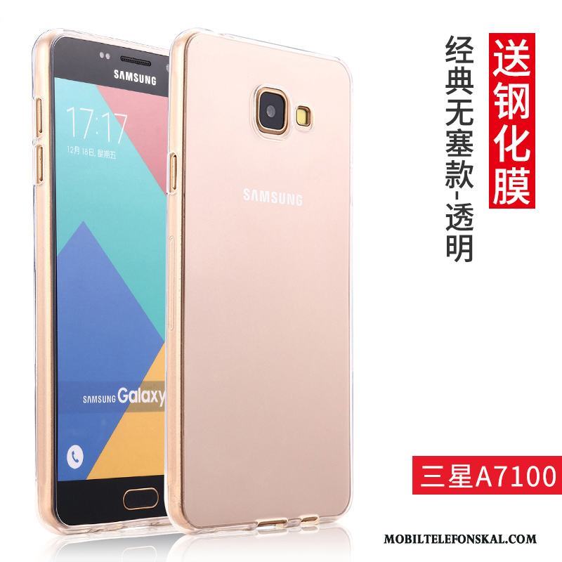 Samsung Galaxy A7 2016 Blå Skal Telefon Trend Fodral Mjuk Silikon Transparent