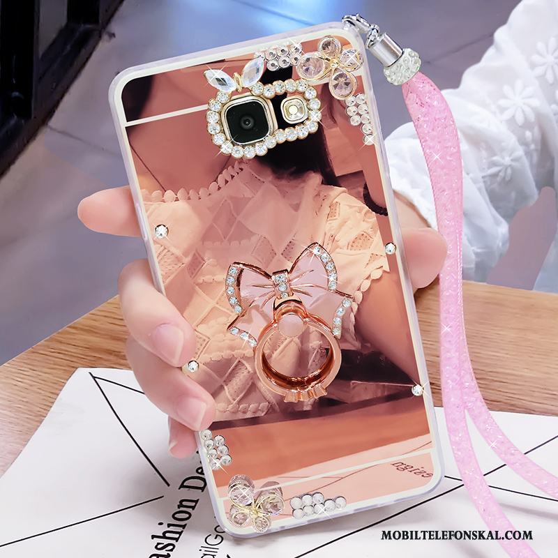 Samsung Galaxy A7 2016 Skal Personlighet Mjuk Silikon Guld Strass All Inclusive Fodral