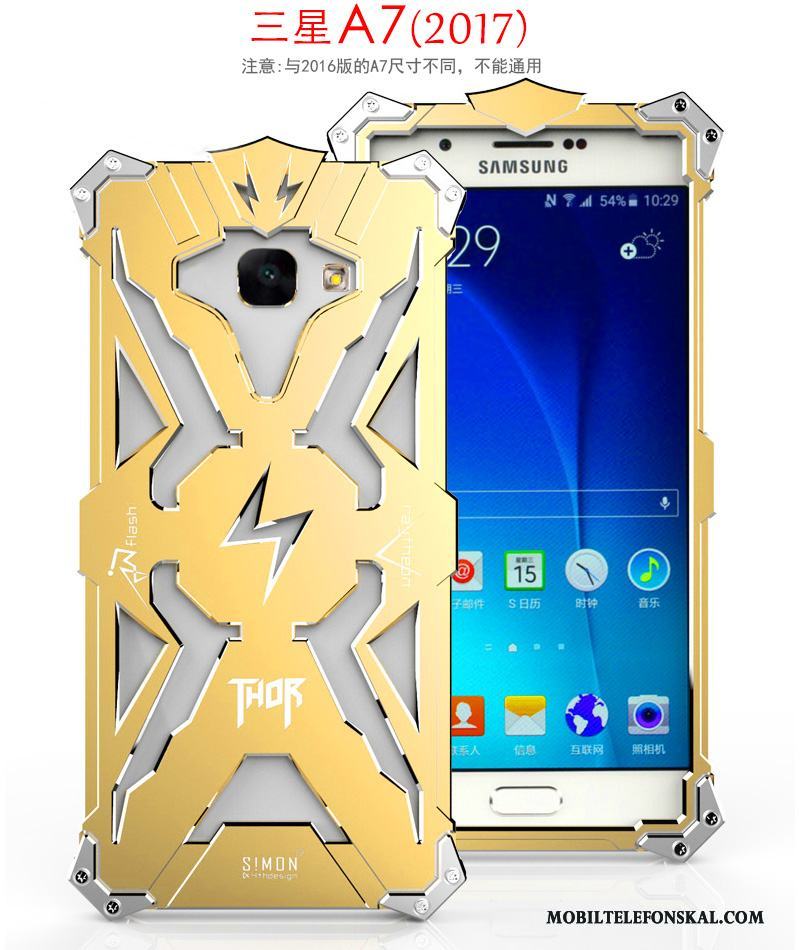 Samsung Galaxy A7 2017 Svart Fodral Metall Frame Trend Skydd Skal