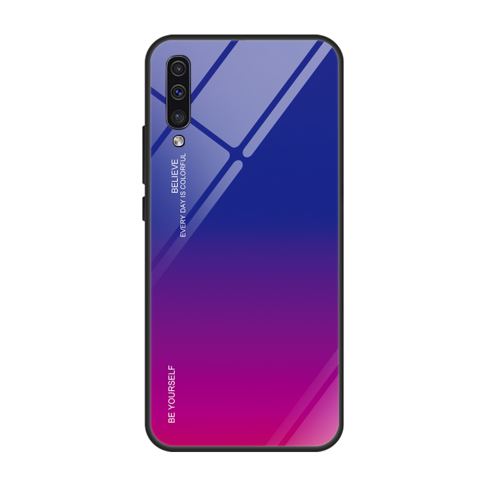 Samsung Galaxy A70 Glas Skal Telefon All Inclusive Fallskydd Fodral Gradient Färg Stjärna