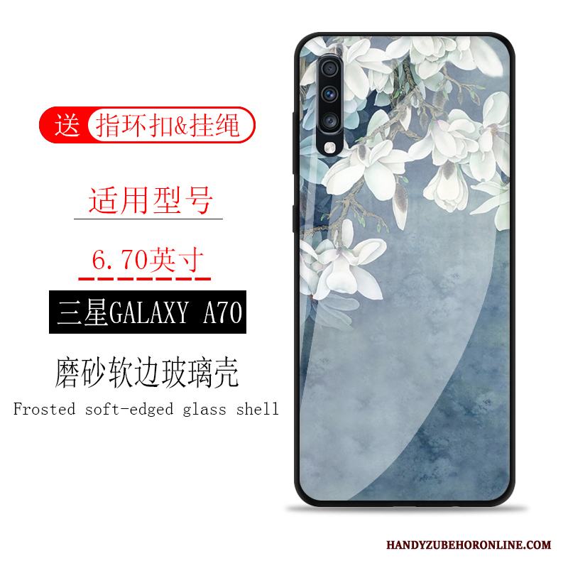 Samsung Galaxy A70 Glas Skal Telefon Skydd Stjärna Retro Fodral All Inclusive