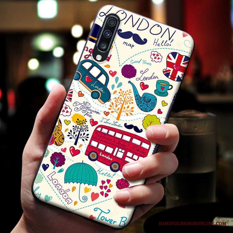 Samsung Galaxy A70 Kreativa Vind Europa Stjärna Personlighet Blå Skal Telefon
