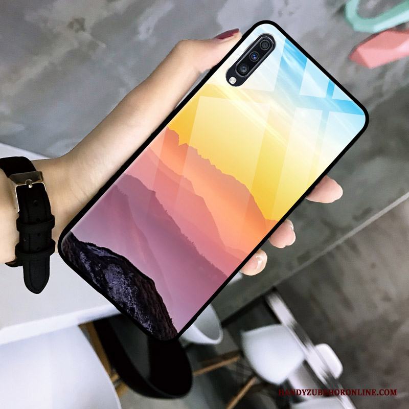 Samsung Galaxy A70 Skal Skydd Glas Stjärna Net Red Fodral Personlighet Fallskydd