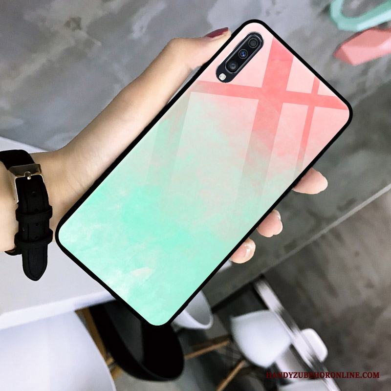 Samsung Galaxy A70 Skal Skydd Glas Stjärna Net Red Fodral Personlighet Fallskydd