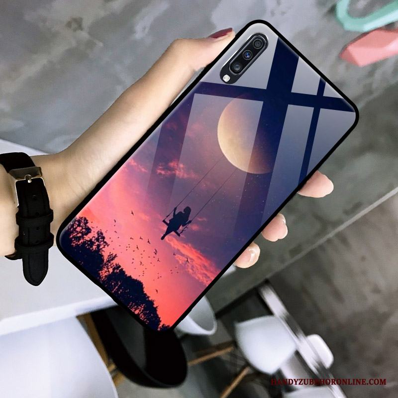 Samsung Galaxy A70 Skal Skydd Glas Stjärna Net Red Fodral Personlighet Fallskydd