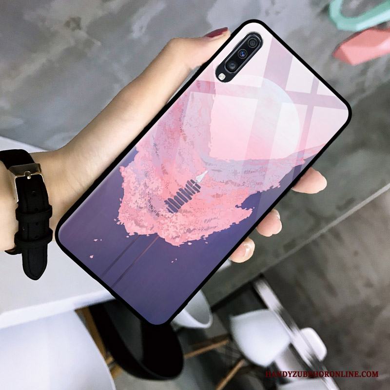 Samsung Galaxy A70 Skal Skydd Glas Stjärna Net Red Fodral Personlighet Fallskydd