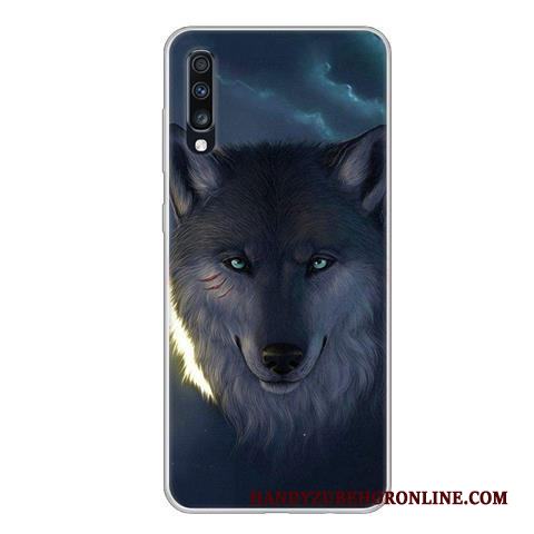 Samsung Galaxy A70 Skal Stjärna Fodral Tecknat Fallskydd Personlighet Mjuk Svart
