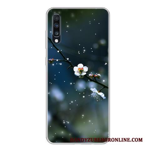 Samsung Galaxy A70 Skal Stjärna Fodral Tecknat Fallskydd Personlighet Mjuk Svart