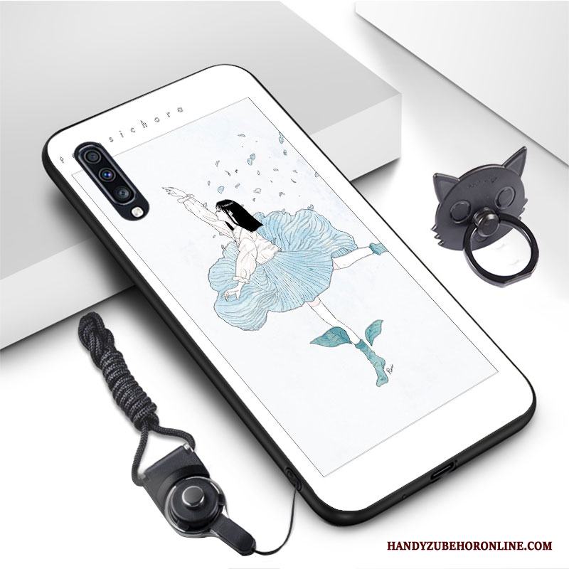 Samsung Galaxy A70 Skal Telefon All Inclusive Net Red Blå Fallskydd Stjärna Tecknat