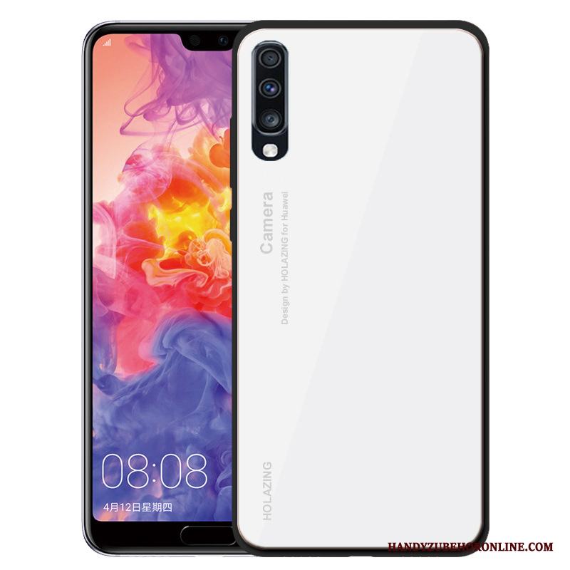 Samsung Galaxy A70 Skal Telefon Skydd Stjärna Fodral Silikon Grön Solid Färg