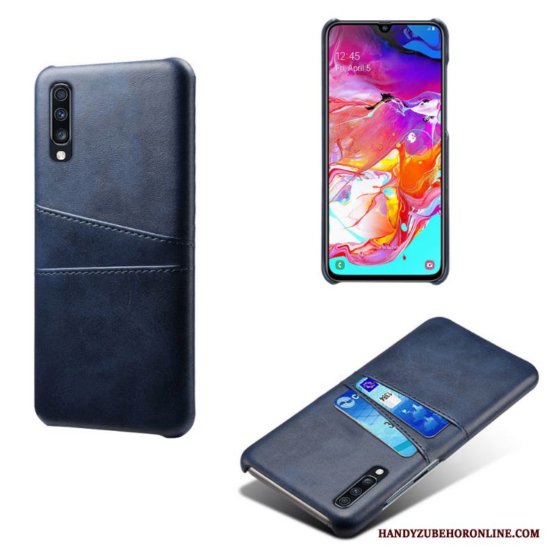 Samsung Galaxy A70s Fodral Läder Skal Telefon Personlighet Skydd Röd Fallskydd