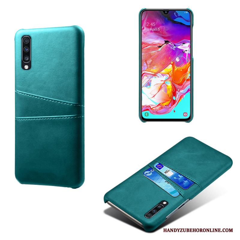 Samsung Galaxy A70s Fodral Läder Skal Telefon Personlighet Skydd Röd Fallskydd