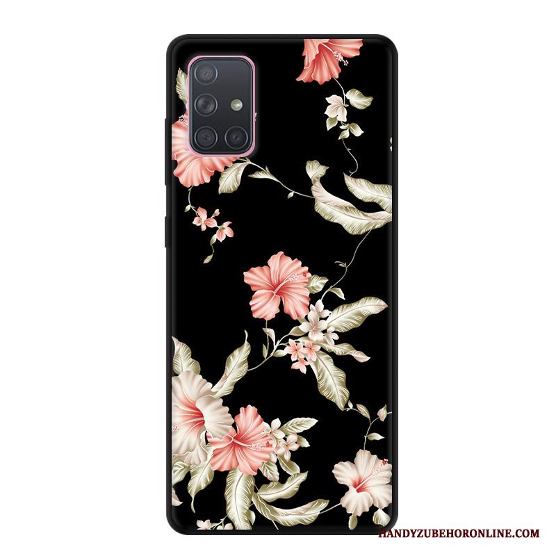 Samsung Galaxy A71 Skal Fallskydd Tecknat Kyla Stjärna Silikon Svart Fodral