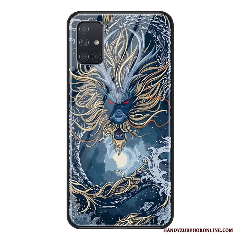 Samsung Galaxy A71 Skal Fodral Buddhism Stjärna Glas Röd Stor