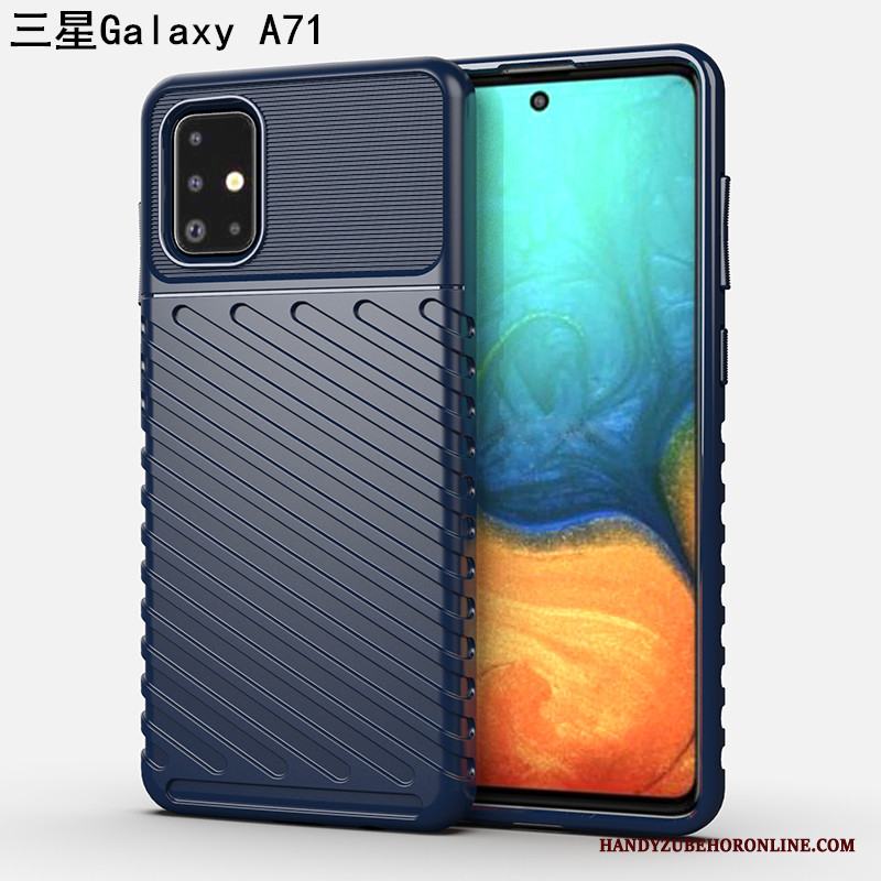 Samsung Galaxy A71 Skal Silikon Trend Varumärke Kreativa Tre Försvar Personlighet Mjuk Högt Utbud