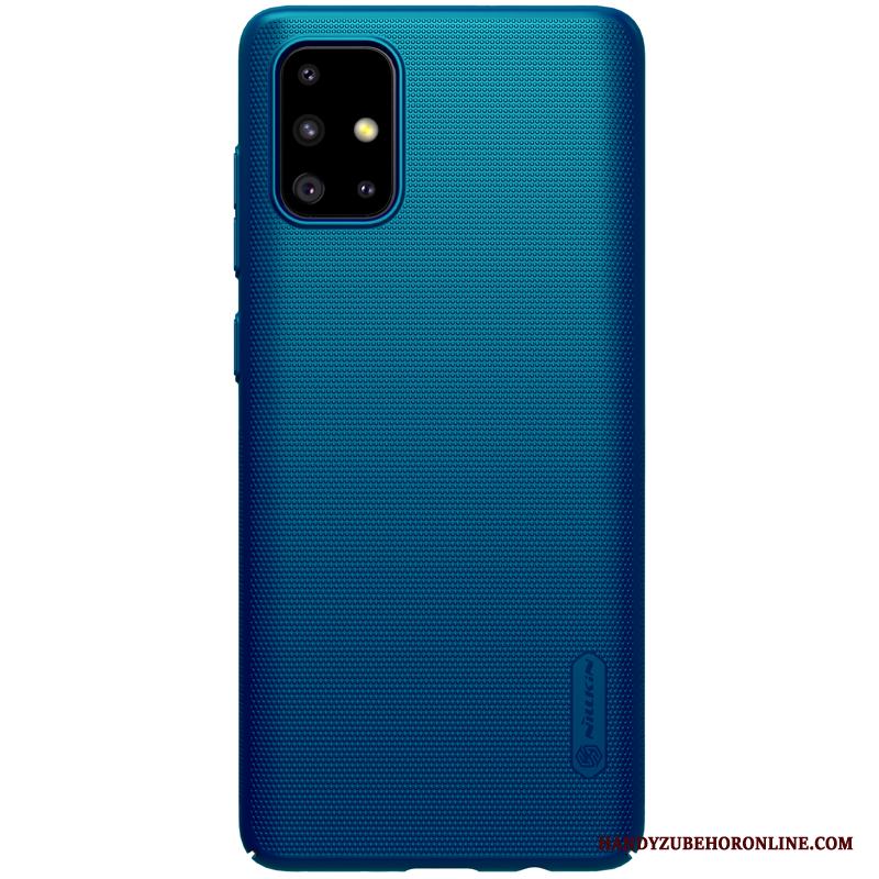 Samsung Galaxy A71 Skal Stjärna Nubuck Hård Fodral Guld Tillbehör Skydd