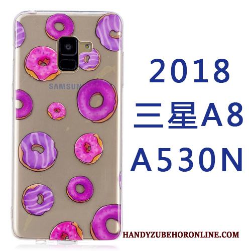 Samsung Galaxy A8 2018 Fodral Tecknat Gul All Inclusive Mjuk Skal Telefon Fallskydd