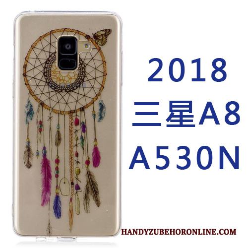 Samsung Galaxy A8 2018 Fodral Tecknat Gul All Inclusive Mjuk Skal Telefon Fallskydd