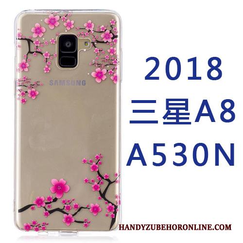 Samsung Galaxy A8 2018 Fodral Tecknat Gul All Inclusive Mjuk Skal Telefon Fallskydd