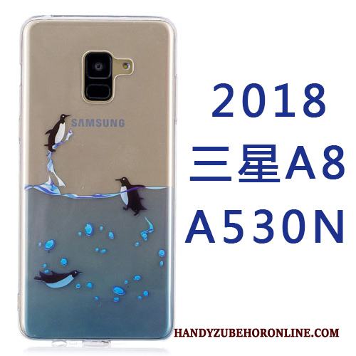 Samsung Galaxy A8 2018 Fodral Tecknat Gul All Inclusive Mjuk Skal Telefon Fallskydd