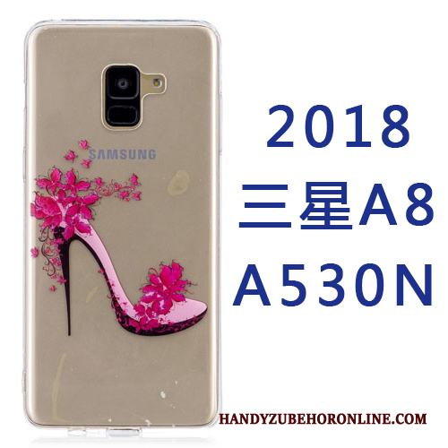 Samsung Galaxy A8 2018 Fodral Tecknat Gul All Inclusive Mjuk Skal Telefon Fallskydd