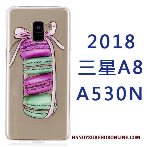 Samsung Galaxy A8 2018 Fodral Tecknat Gul All Inclusive Mjuk Skal Telefon Fallskydd