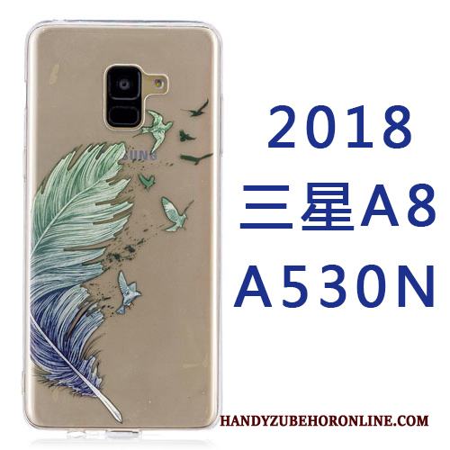 Samsung Galaxy A8 2018 Fodral Tecknat Gul All Inclusive Mjuk Skal Telefon Fallskydd