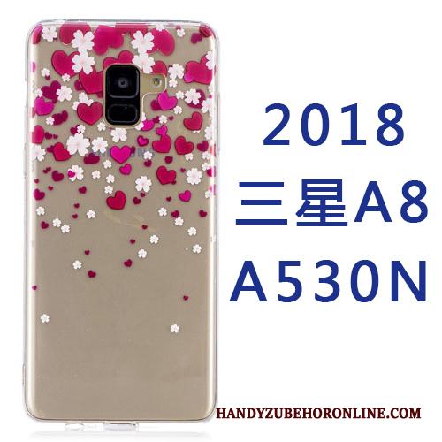 Samsung Galaxy A8 2018 Fodral Tecknat Gul All Inclusive Mjuk Skal Telefon Fallskydd