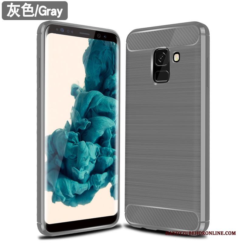 Samsung Galaxy A8 2018 Skal Fallskydd Fodral Stjärna Telefon Kostfiber Silke