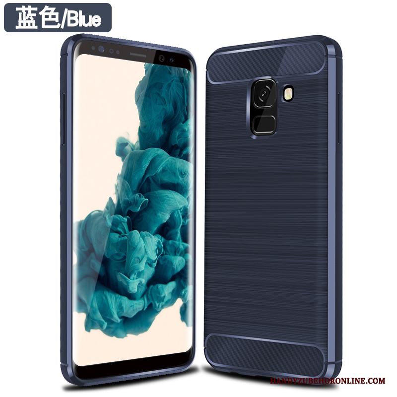 Samsung Galaxy A8 2018 Skal Fallskydd Fodral Stjärna Telefon Kostfiber Silke