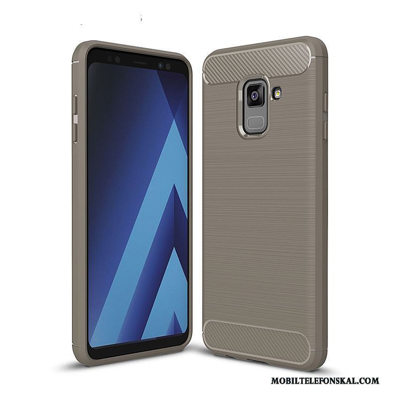 Samsung Galaxy A8+ Röd Skydd Stjärna Fodral Mjuk Skal All Inclusive