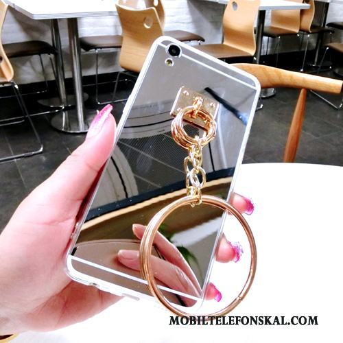 Samsung Galaxy A8 Skal Support Rosa Guld Skydd Lyxiga Trend Spegel Fodral