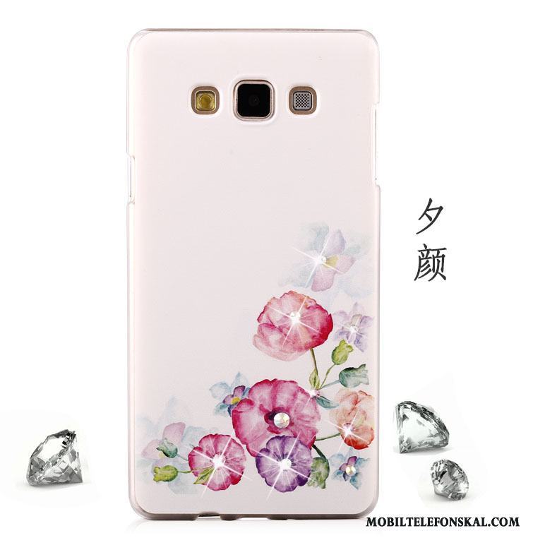 Samsung Galaxy A8 Skal Telefon Hård Strass Rosa Fodral Ljus Mesh